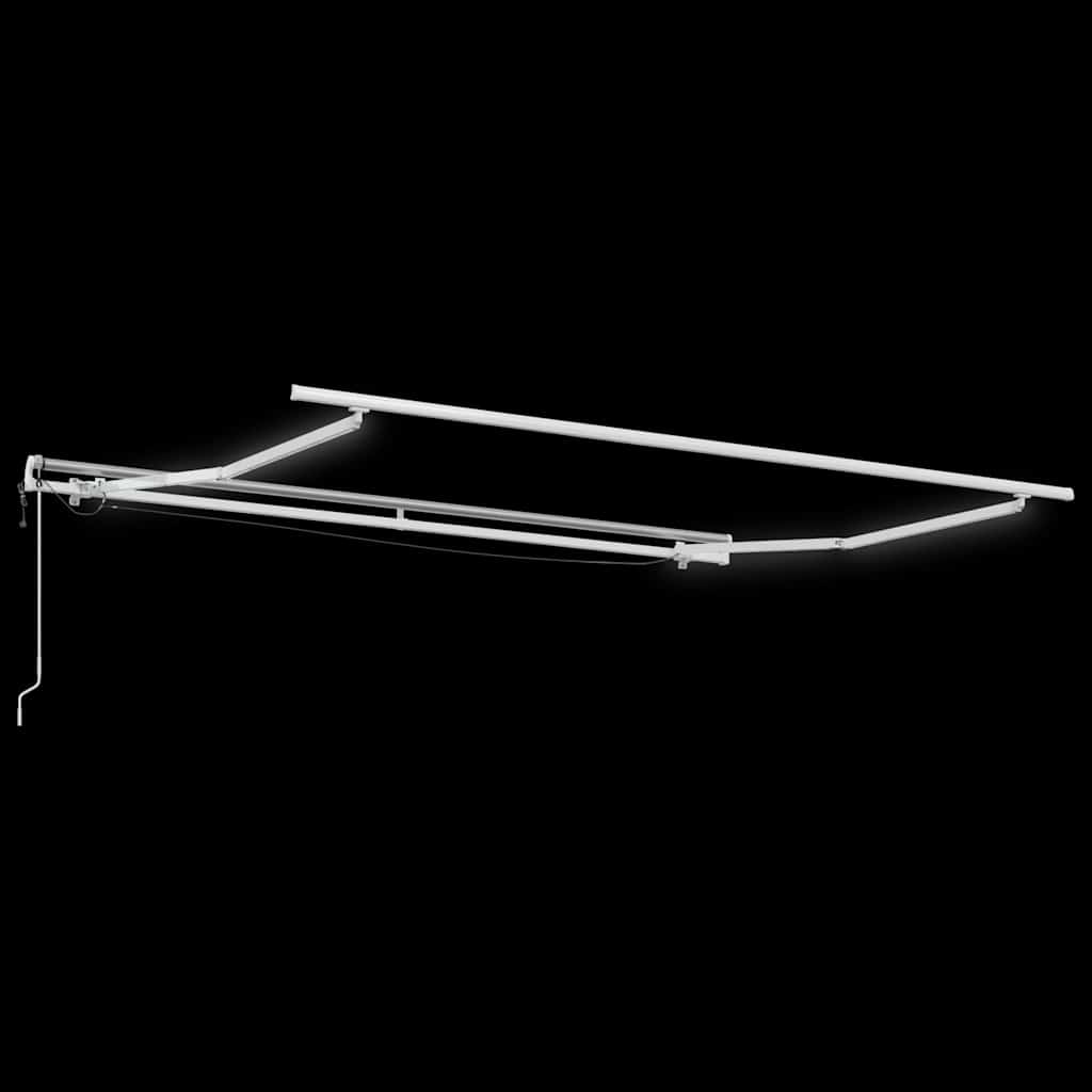 Innvendbar Markise med LED -stripelys Grønn og gul 300 x 250 cm
