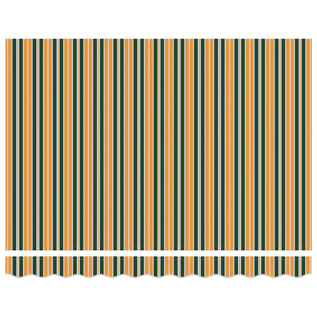 Innvendbar Markise med LED -stripelys Grønn og gul 300 x 250 cm