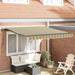 Uttrekkbar markise Grønn og gul 300 x 250 cm Stoff og Aluminium
