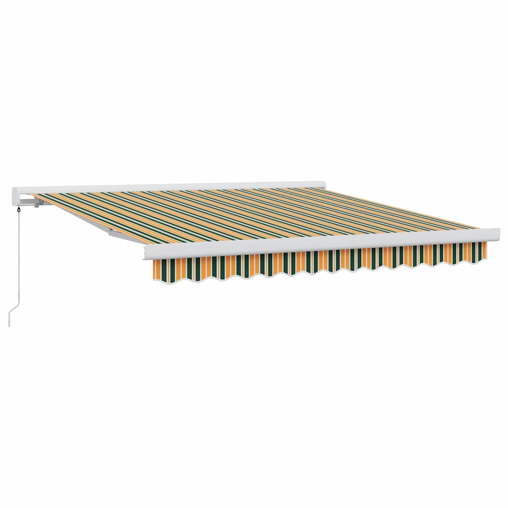 Innvendbar Markise Grønn og gul 300 x 250 cm Stoff og Metall