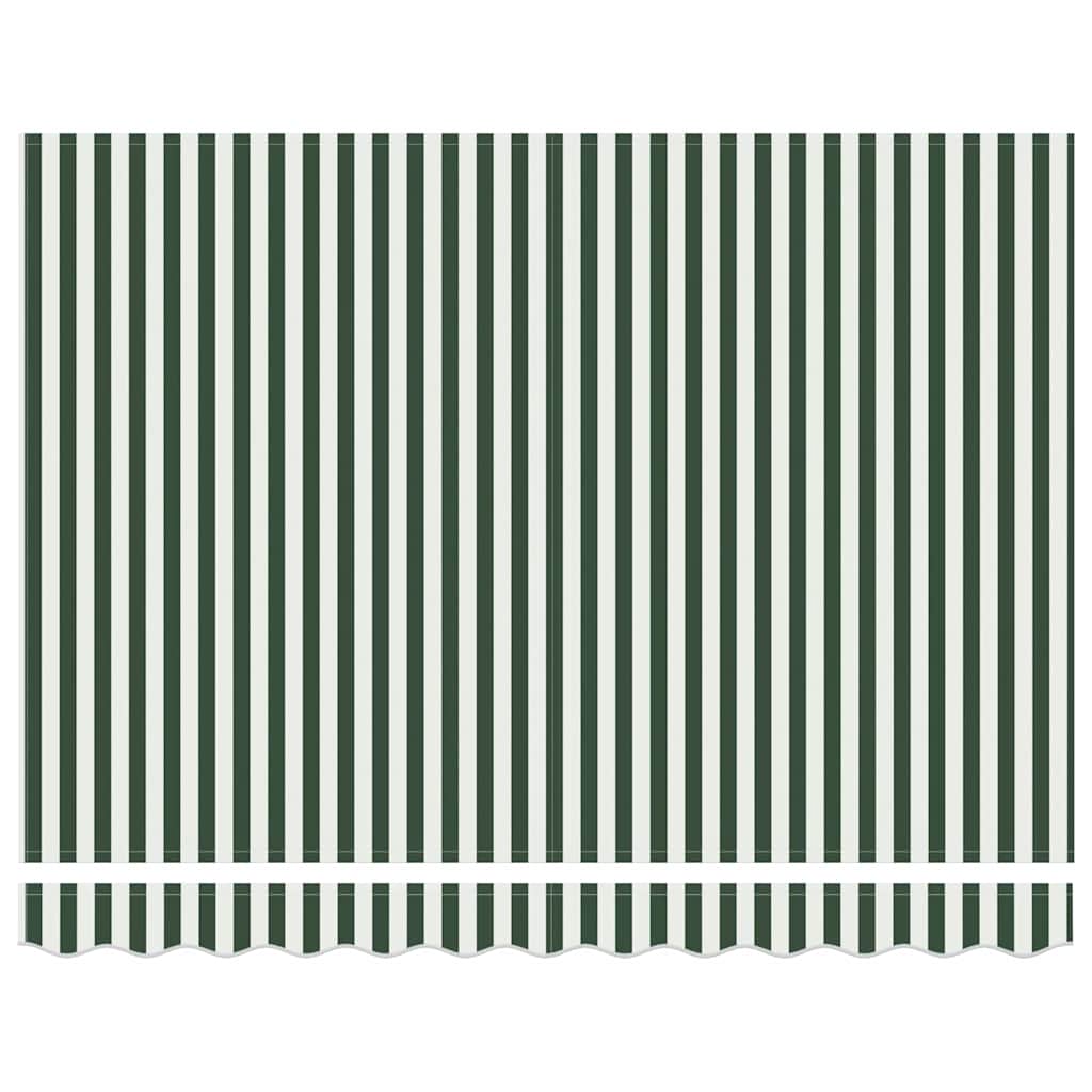 Markise Grønn og hvit 300 x 250 x 165 cm Polyester og aluminium