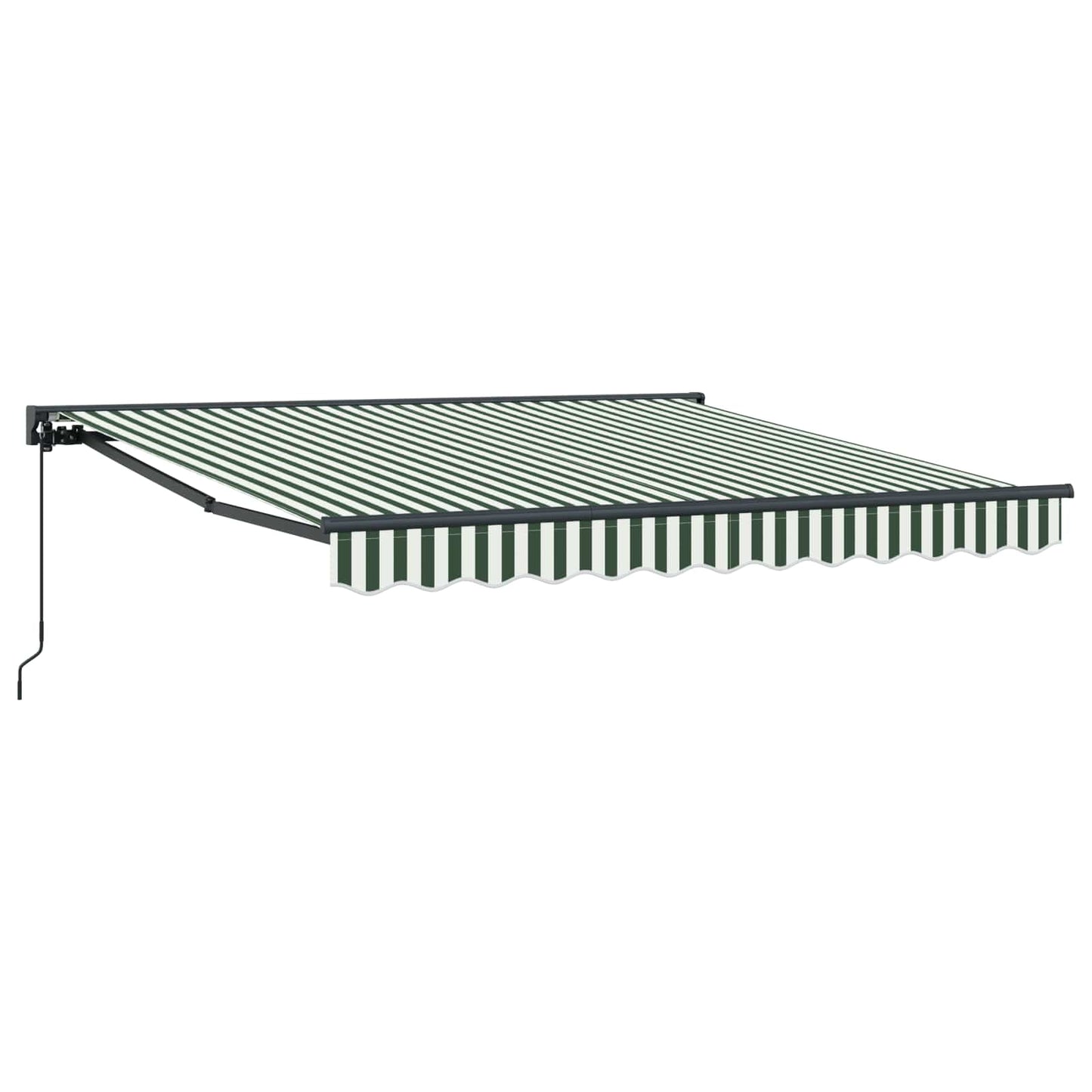 Markiseramme Grønn og hvit 300 x 250 cm Polyester med PU-belegg