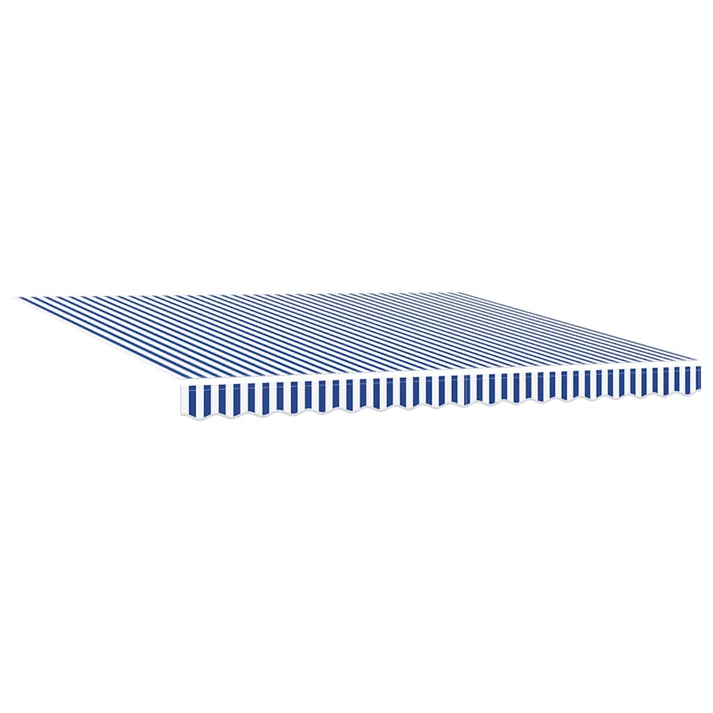 Innvendbar Markise Blå og hvit 350 x 250 cm Stoff og Metall