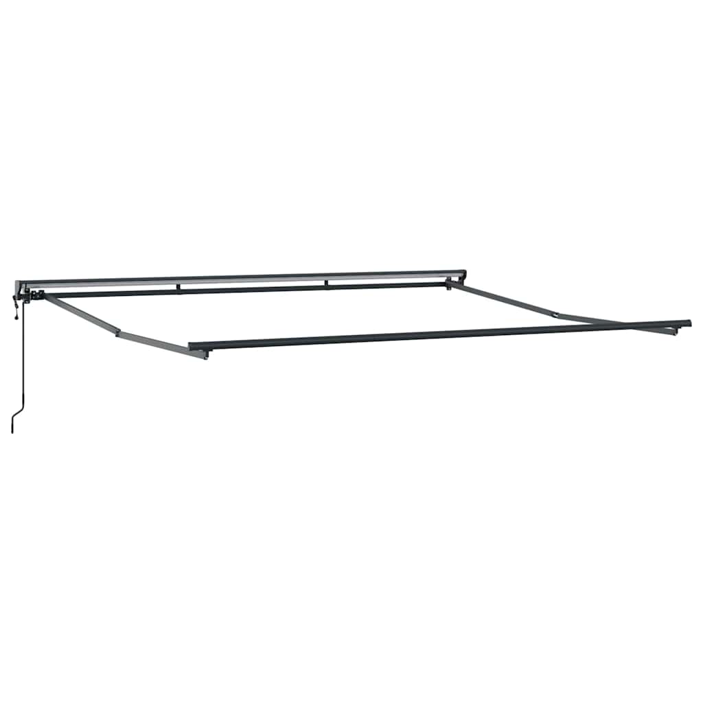 Innvendbar Markise Blå og hvite 350 x 250 cm Stoff, Metall