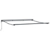 Innvendbar Markise Blå og hvite 350 x 250 cm Stoff, Metall