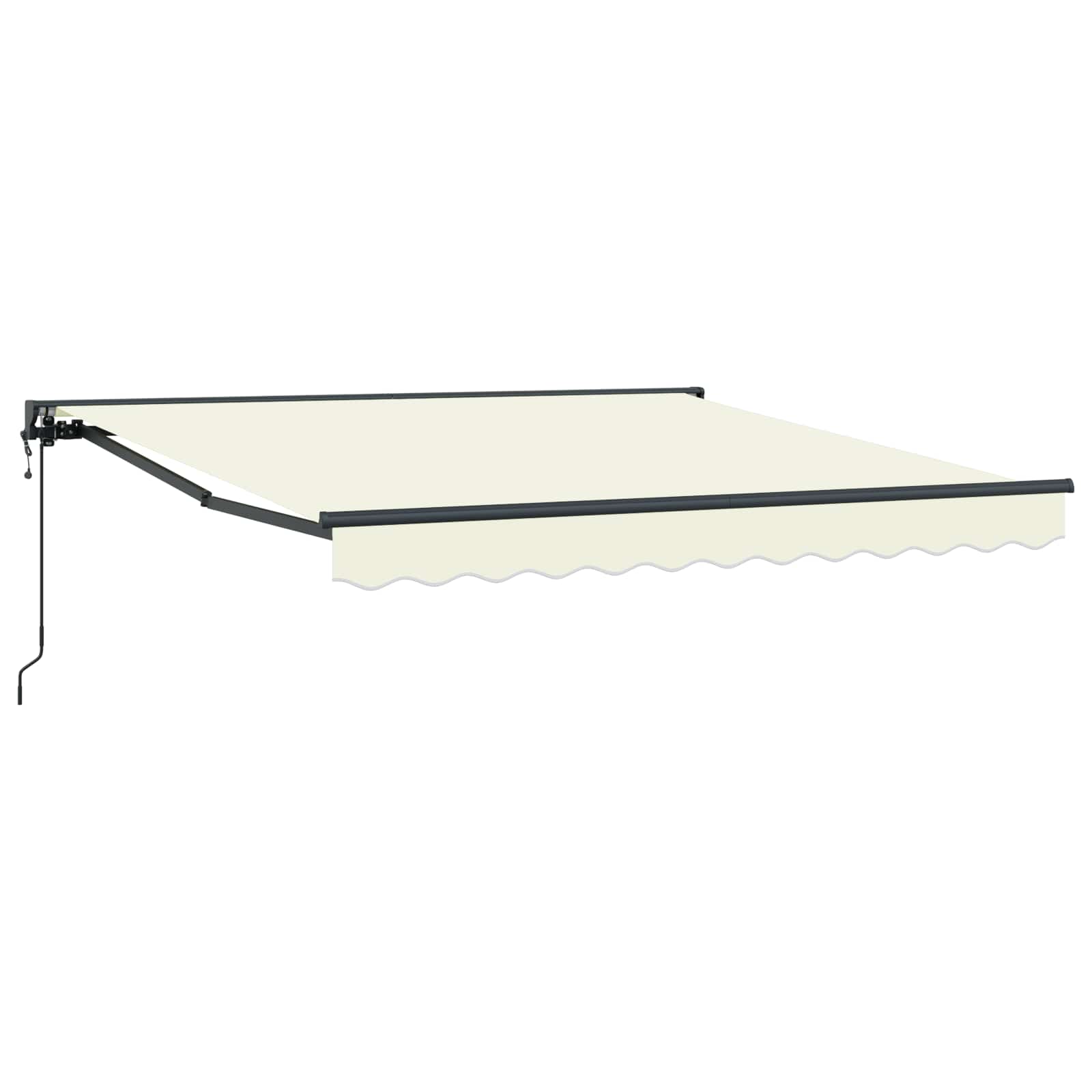 Innvendbar Markise Krem 350 x 250 cm Polyester og Metall vidaXL