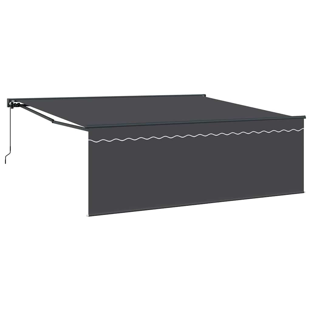 Markiseramme Gul og hvit 350 x 250 cm Polyester med PU-belegg