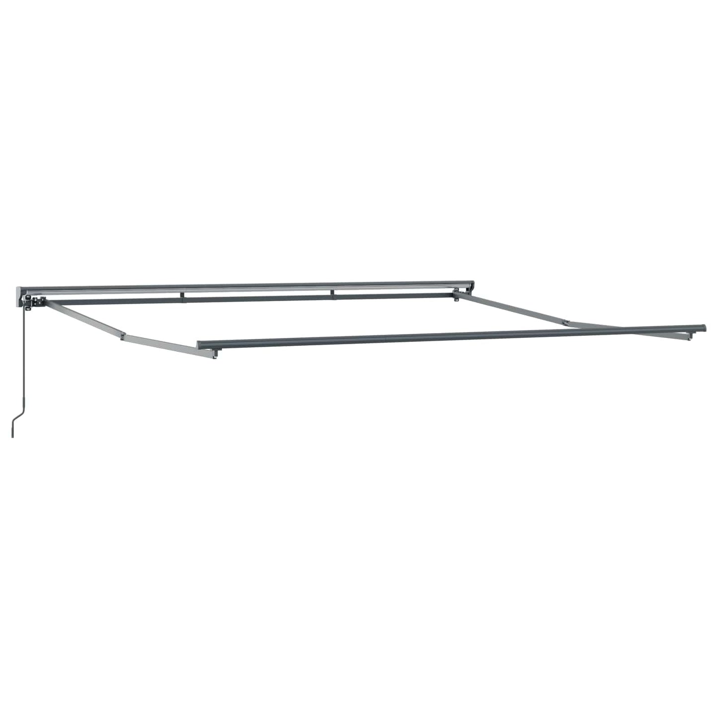 Markiseramme Gul og hvit 350 x 250 cm Polyester med PU-belegg