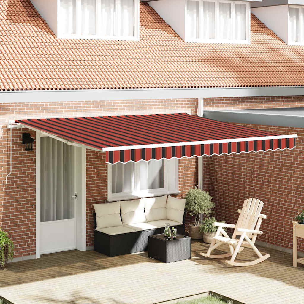 Innvendbar Markise Antrasitt 350 x 250 cm Stoff og Metall