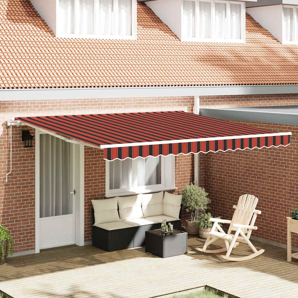 Innvendbar Markise Antrasitt 350 x 250 cm Stoff og Metall