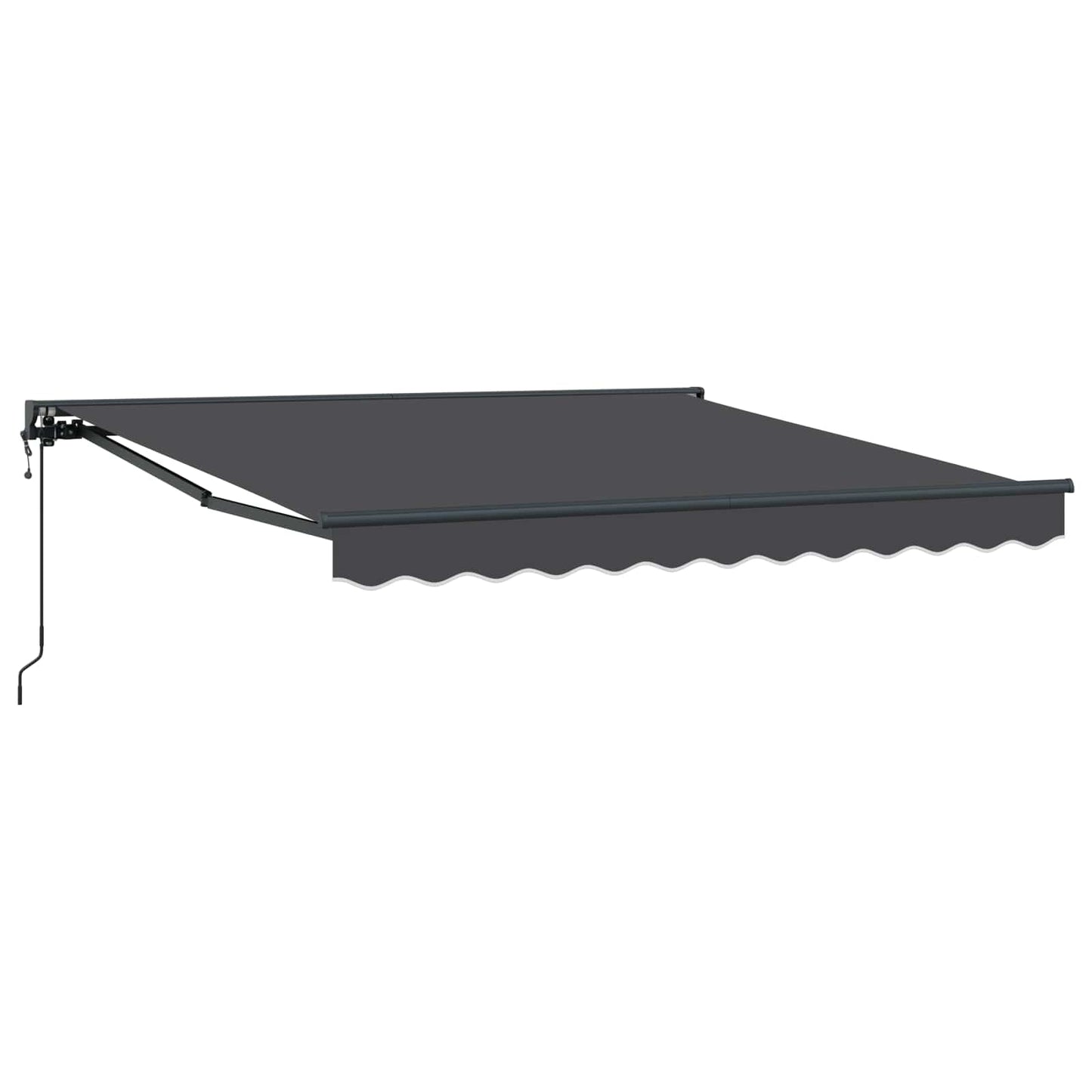 Innvendbar Markise Antrasitt 350 x 250 cm Polyester og Metall vidaXL
