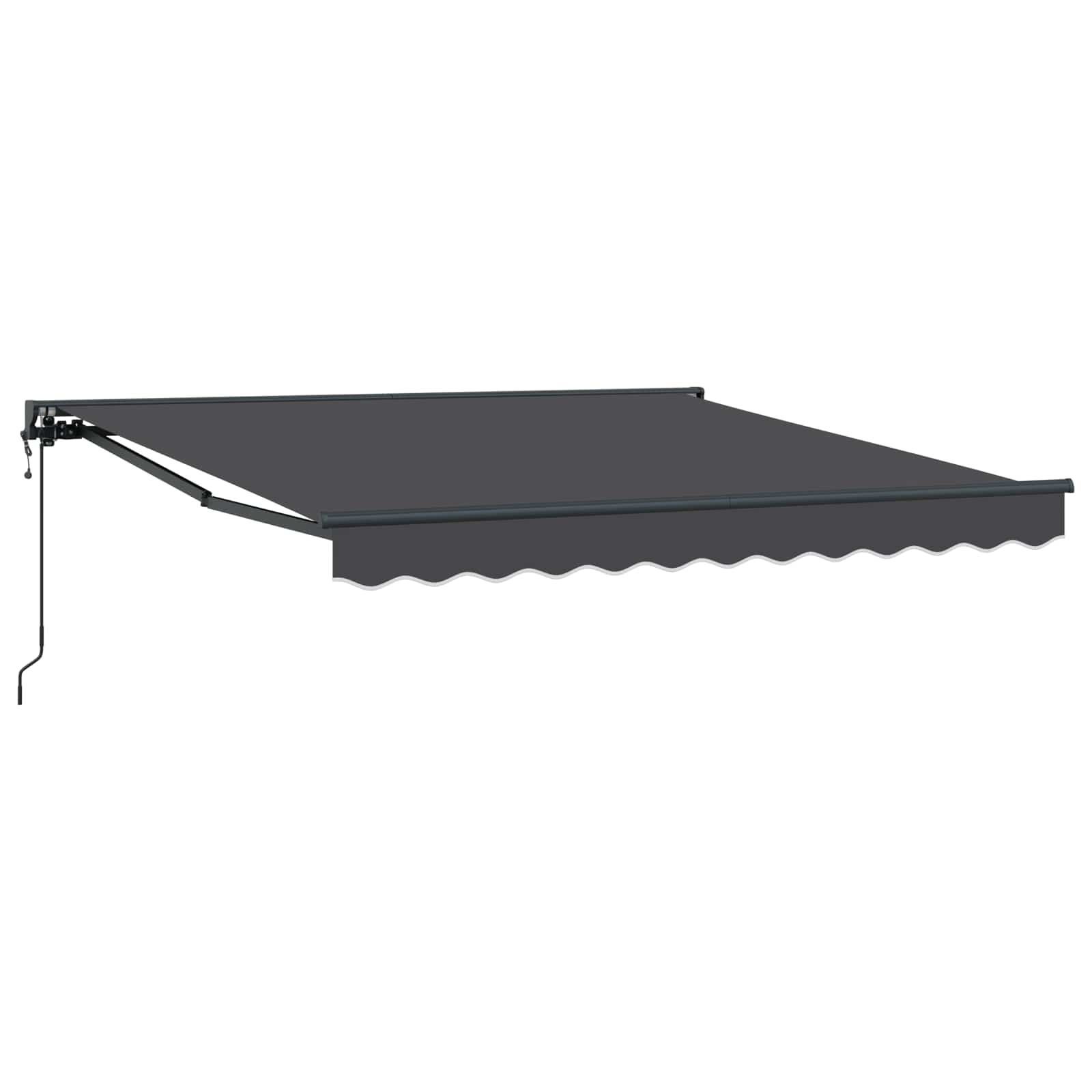 Innvendbar Markise Antrasitt 350 x 250 cm Polyester og Metall vidaXL