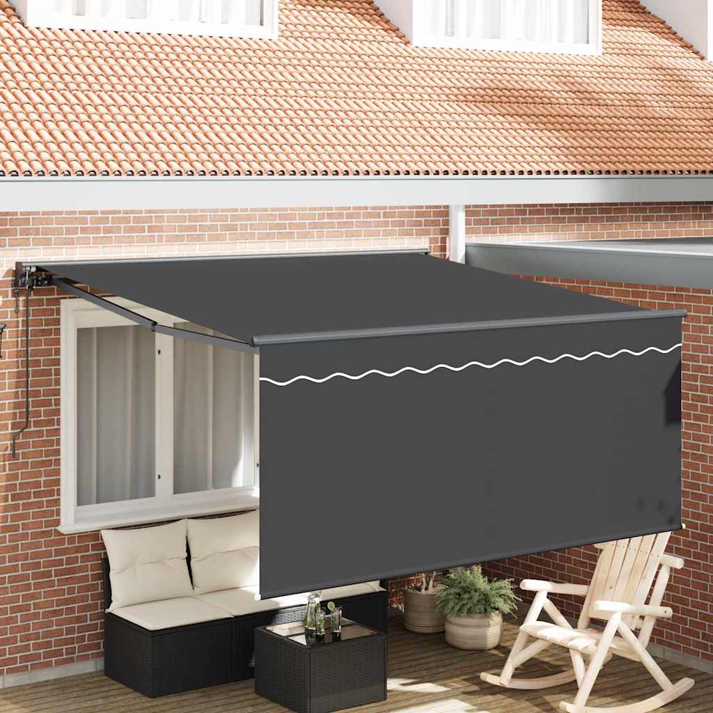 Innvendbar Markise Antrasitt 350 x 250 cm vidaXL