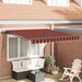 Innvendbar Markise Rød og svart 350 x 250 cm Stoff og Aluminium vidaXL