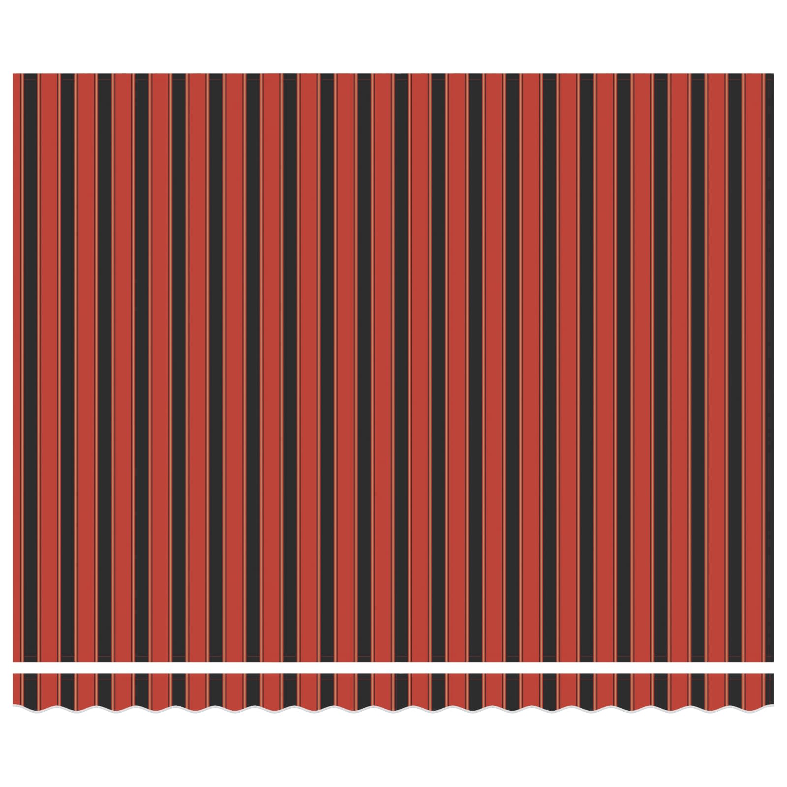 Markiseduk med oransje og brun 350 x 250 cm Polyester vidaXL