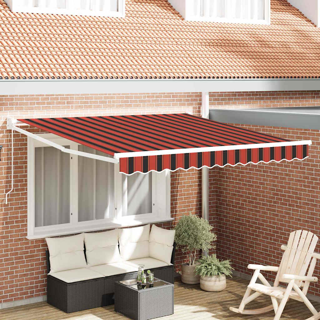 Markise Oransje og Brunt 350 x 250 x 165 cm Polyester vidaXL