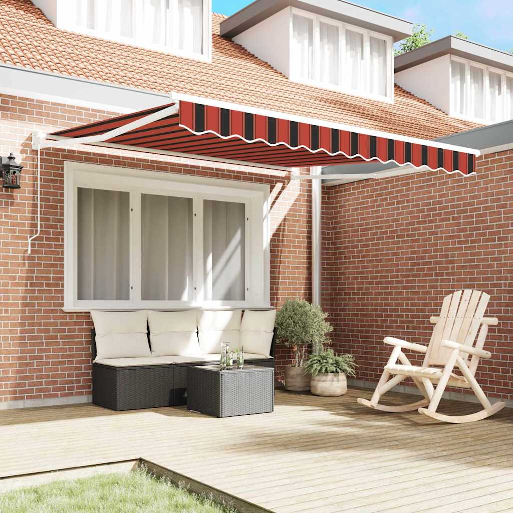 Markise Oransje og Brunt 350 x 250 x 165 cm Polyester vidaXL
