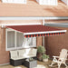 Innvendbar Markise Rød og svart 350 x 250 cm Stoff og Metall
