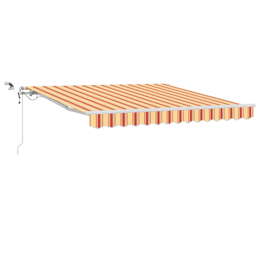 Uttrekkbar markise Gul og oransje 350 x 250 cm Polyester