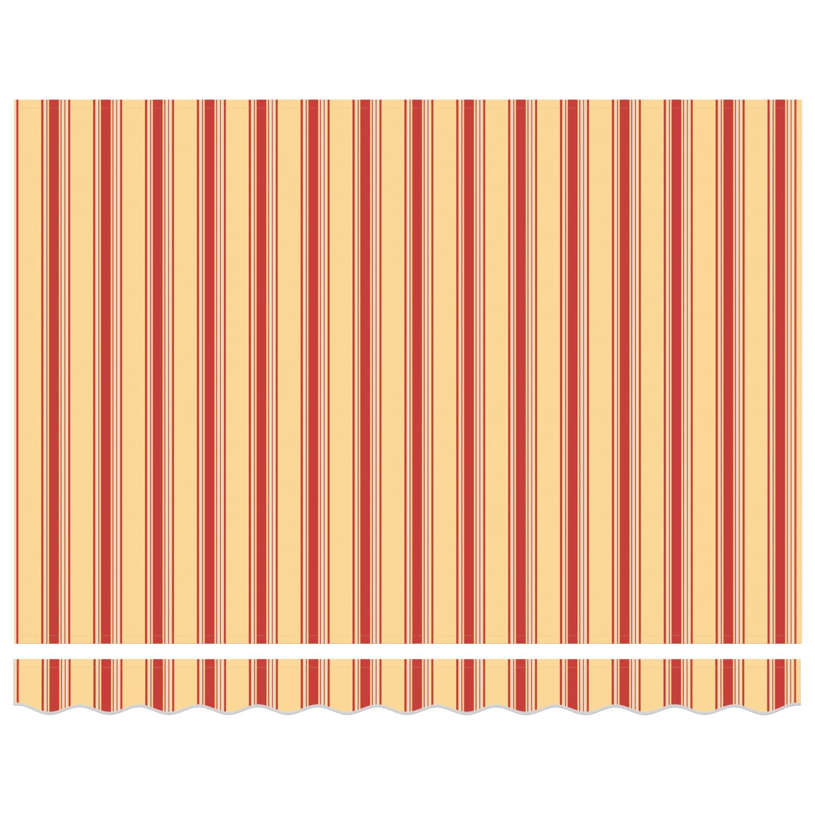 Markiseduk med Gul og oransje 350 x 250 cm Polyester vidaXL