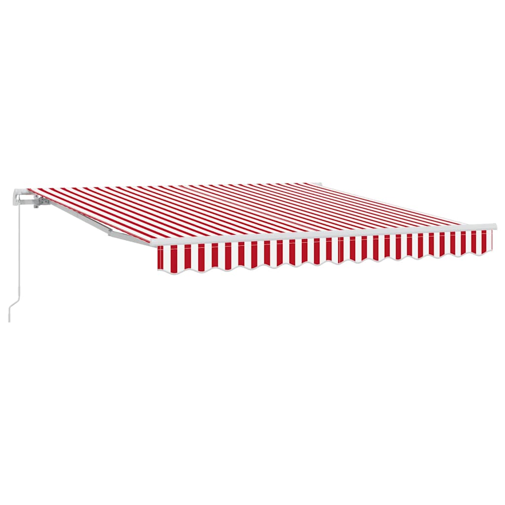 Uttrekkbar markise Rød 350 x 250 cm Polyester og aluminium