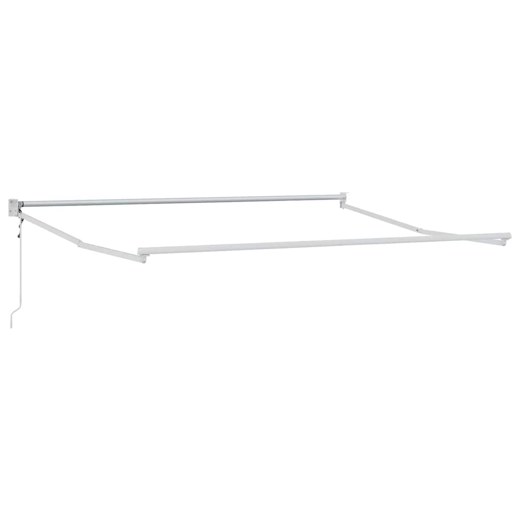 Uttrekkbar markise Rød og Hvit 350 x 250 cm Polyester og Metall