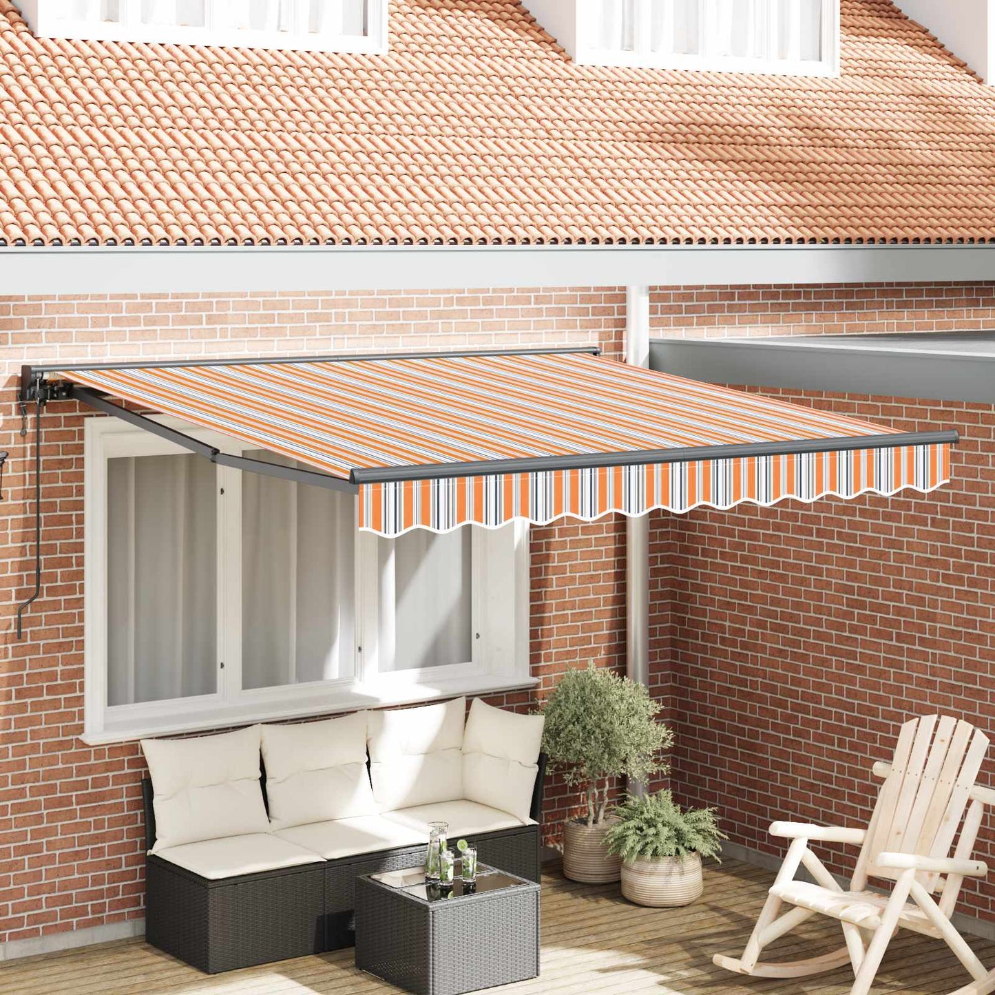 Markiseramme Blå og Oransje 350 x 250 cm