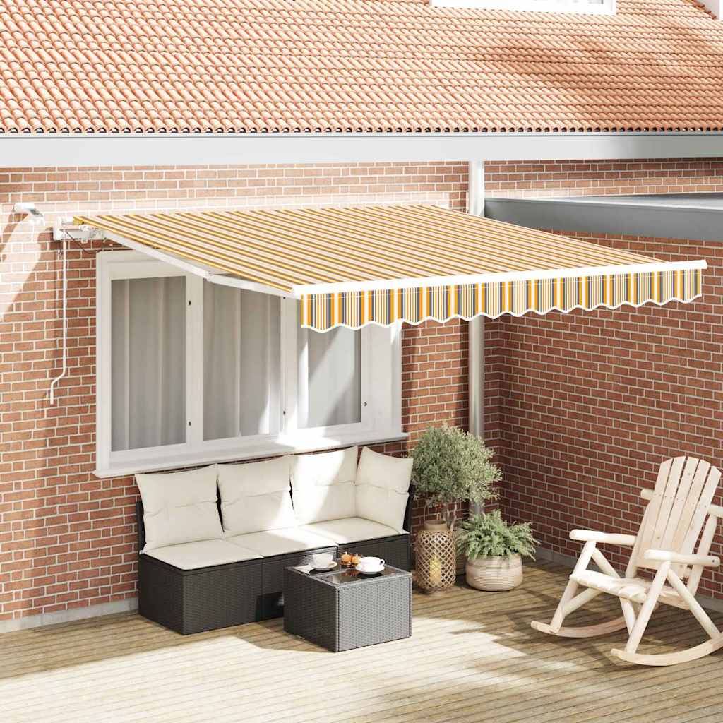 Uttrekkbar markise Flerfarget 350 x 250 cm Polyester