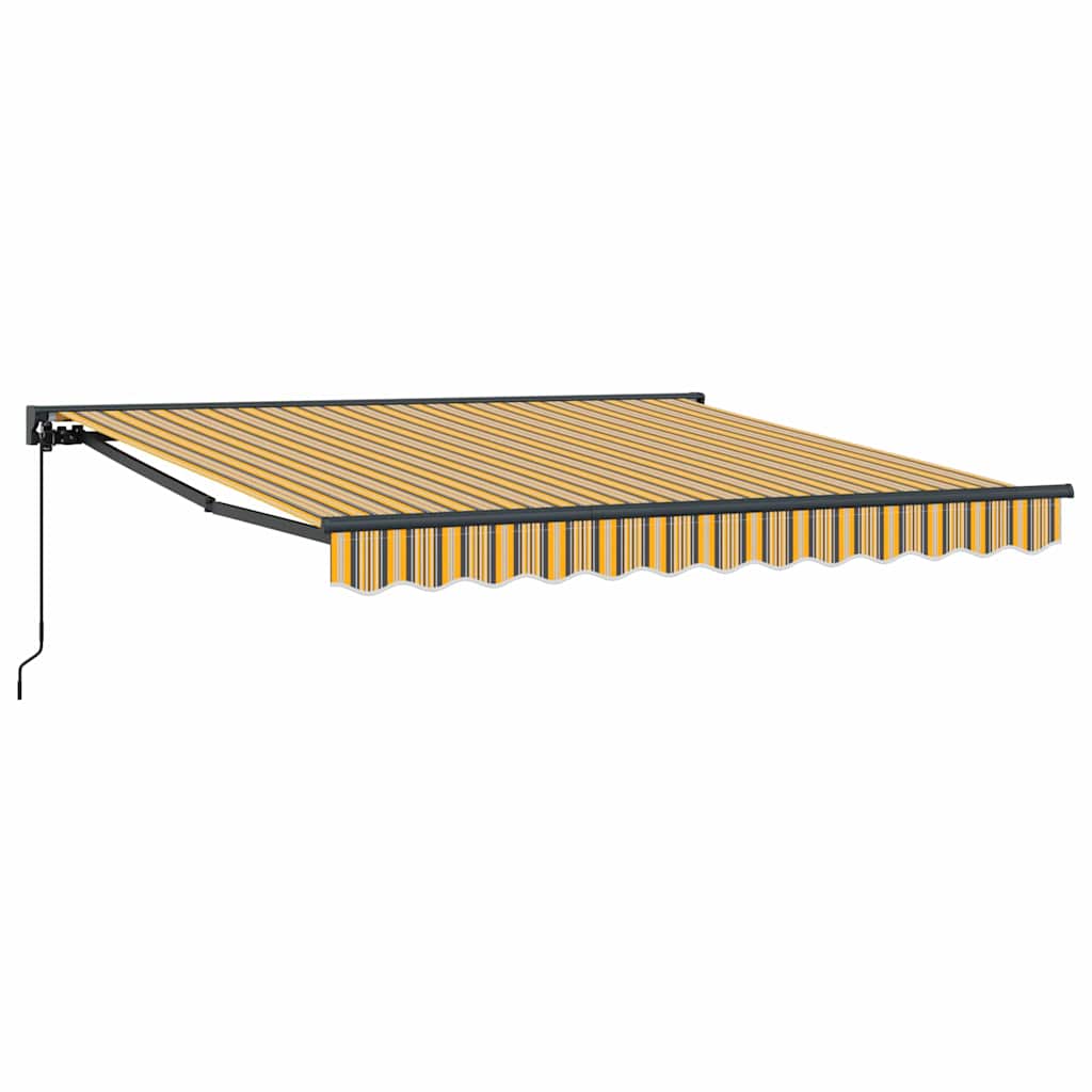 Markiseramme Gul og Grå 350 x 250 cm Polyester med PU-belegg