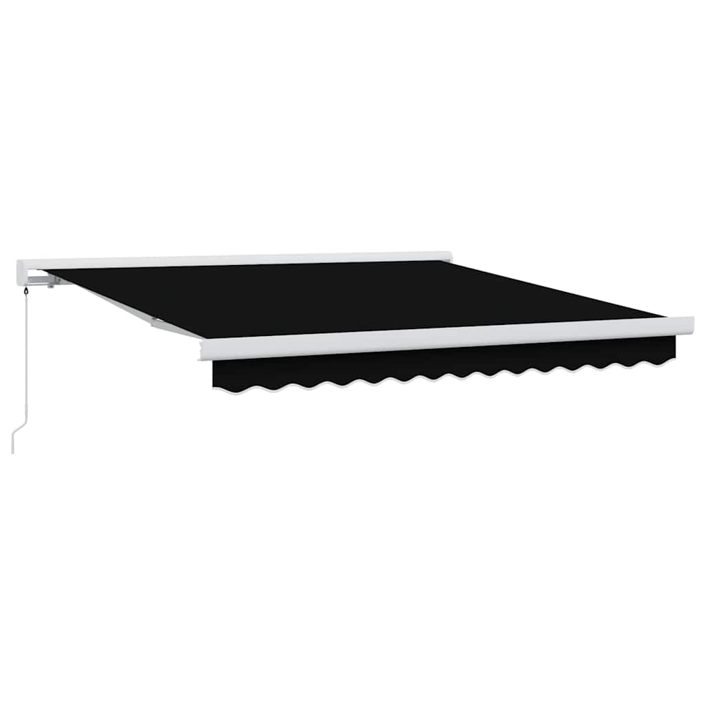 Innvendbar Markise Svart 350 x 250 cm Stoff og Metall