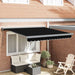 Uttrekkbar markise Svart 350 x 250 cm Lær og aluminium