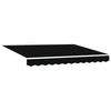 Innvendbar Markise Svart 350 x 250 cm Stoff og Metall