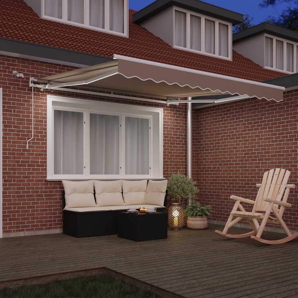 Uttrekkbar markise Beige 350 x 250 cm Polyester