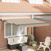 Uttrekkbar markise Beige 350 x 250 cm Polyester og Metall