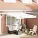 Innvendbar Markise Hvit 350 x 250 cm Stoff og stål vidaXL