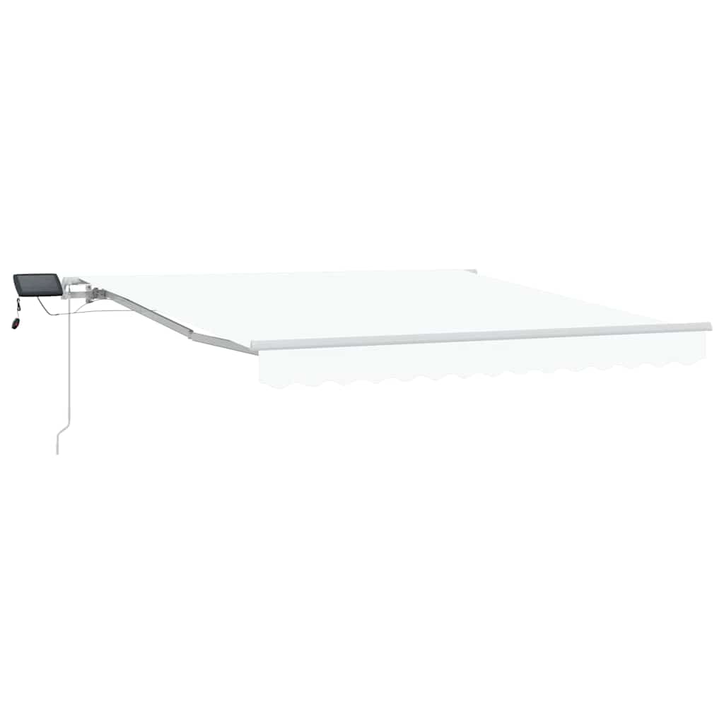 Innvendbar Markise Hvit 350 x 250 cm Stoff og stål vidaXL