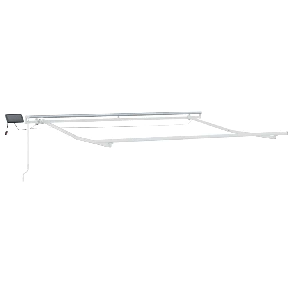 Innvendbar Markise Hvit 350 x 250 cm Stoff og stål vidaXL