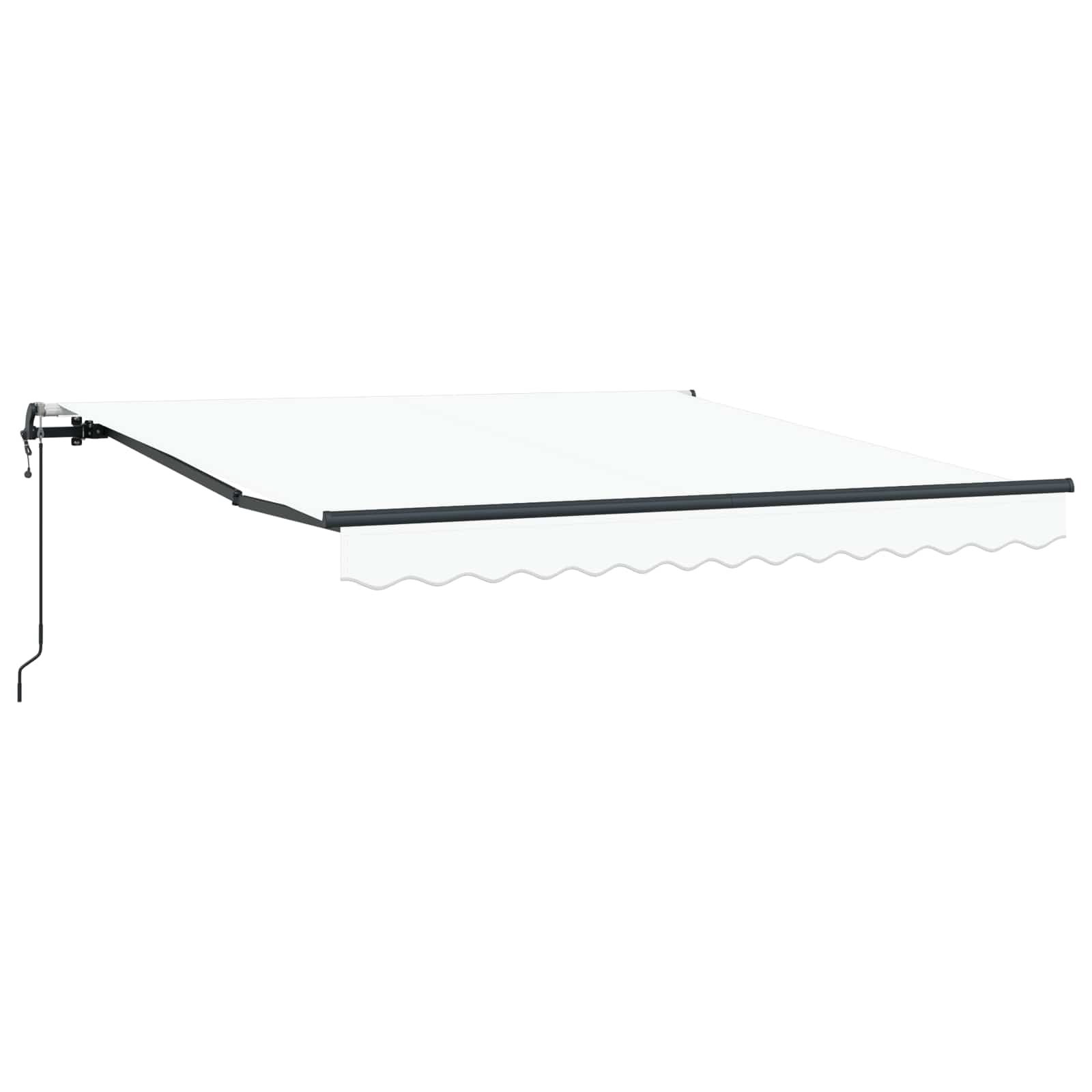 Innvendbar Markise Hvit 350 x 250 cm Stoff og Aluminium vidaXL