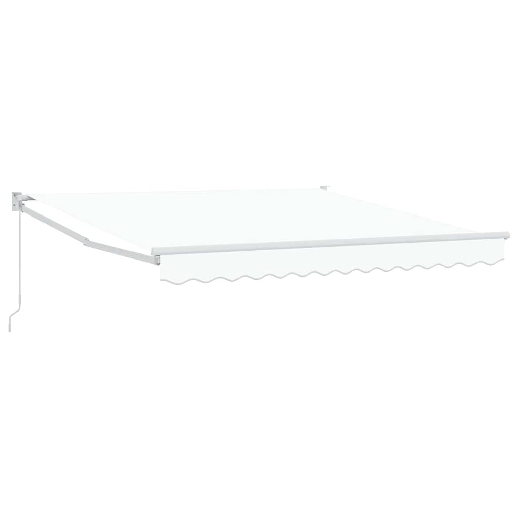 Innvendbar Markise Hvit 350 x 250 cm Polyester og aluminium vidaXL