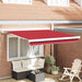 Innvendbar Markise Rød 350 x 250 cm Stoff og Metall
