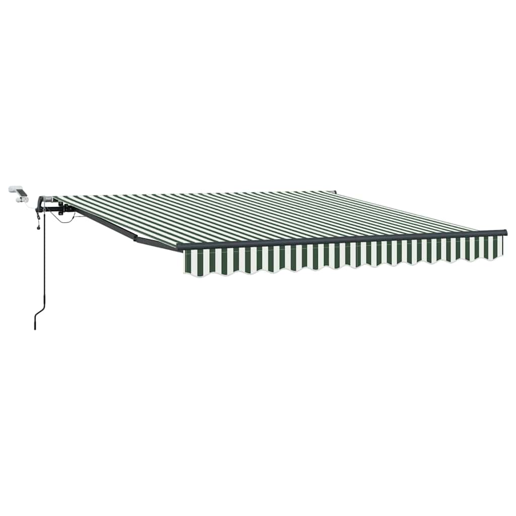 Markiseduk med Grønn og hvit 350 x 250 cm Polyester