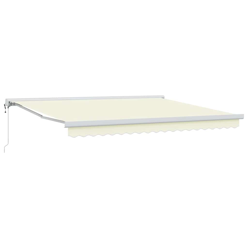 Innvendbar Markise Krem 400 ×300 cm Stoff og Metall
