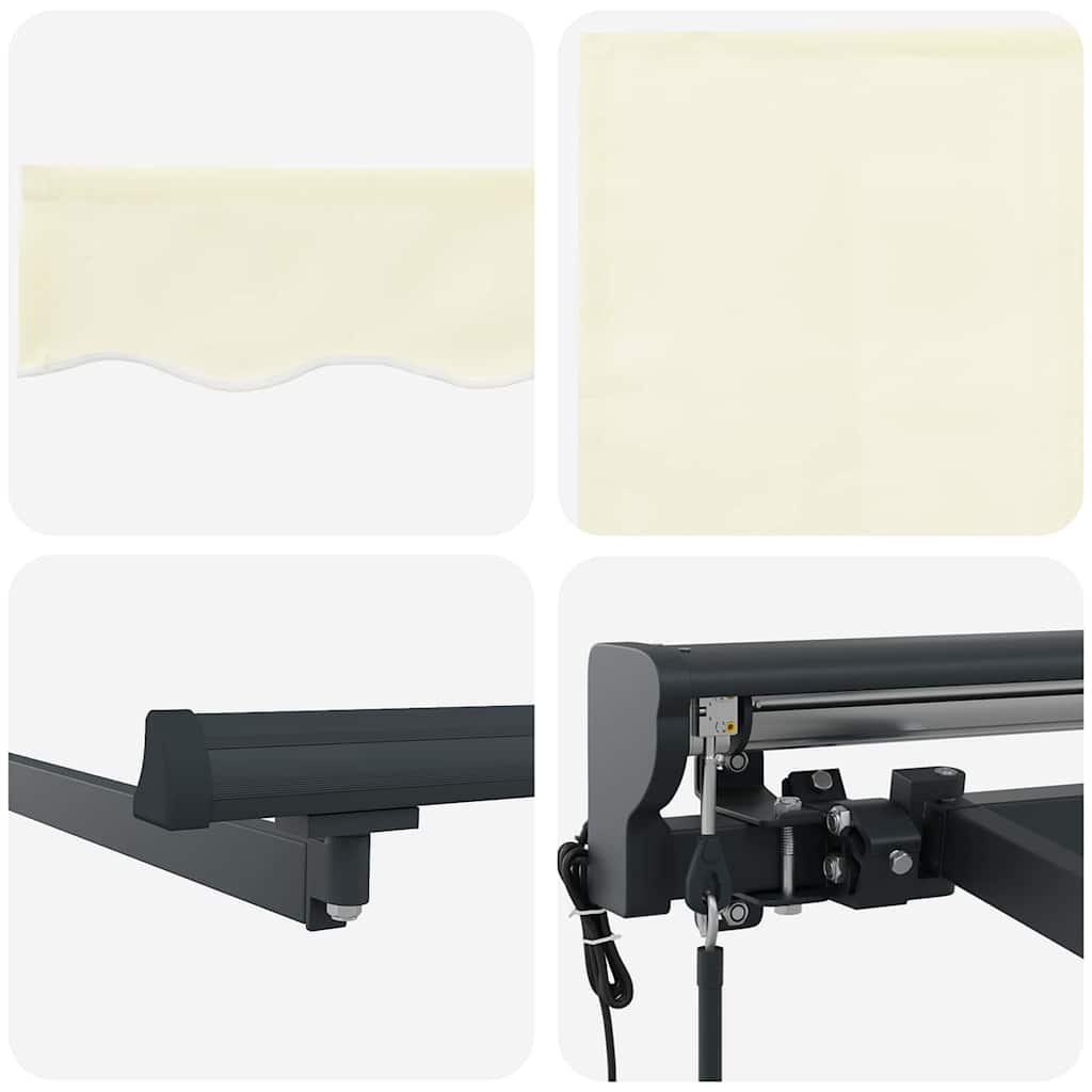 Markiseramme Krem 400 × 300 cm Polyester med PU-belegg