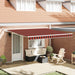 Uttrekkbar markise Oransje og Brunt 400 × 300 cm Polyester