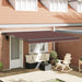 Markiseramme Brun 400 × 300 cm Polyester med PU-belegg