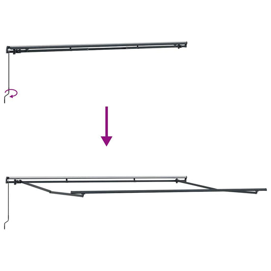 Uttrekkbar markise Gul og oransje 400 × 300 cm