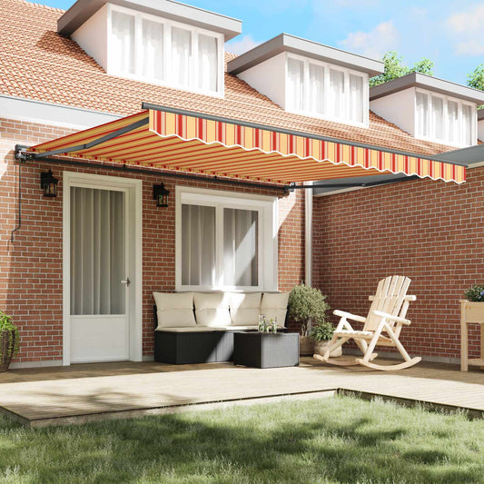 Markiseramme Flerfarget 400 × 300 cm Polyester med PU-belegg