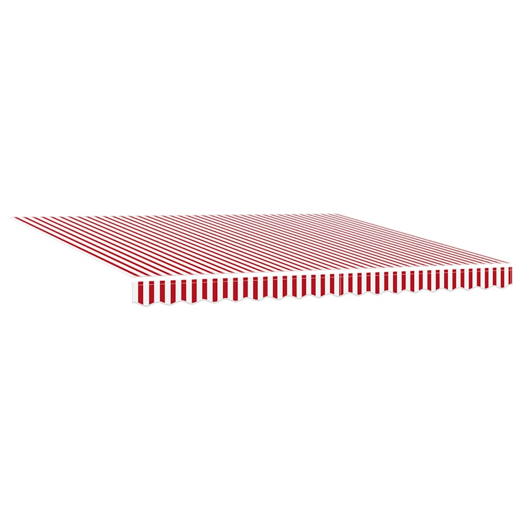 Innvendbar Markise Rød og Hvit 400 ×300 cm Stoff og Metall