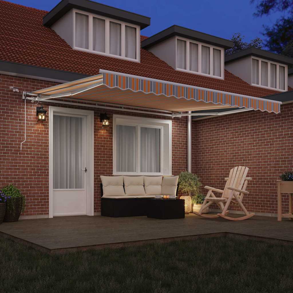 Innvendbar Markise Flerfarget 400 × 300 cm Polyester og Metall
