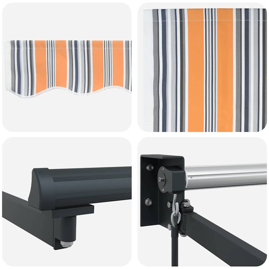 Uttrekkbar markise Flerfarget 400 × 300 cm